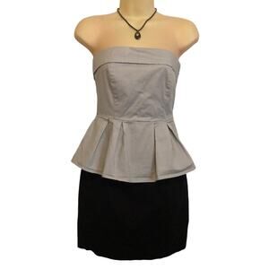 Charlotte Russe Strapless Dress with Peplum Juniors Size Small Y2K Pencil